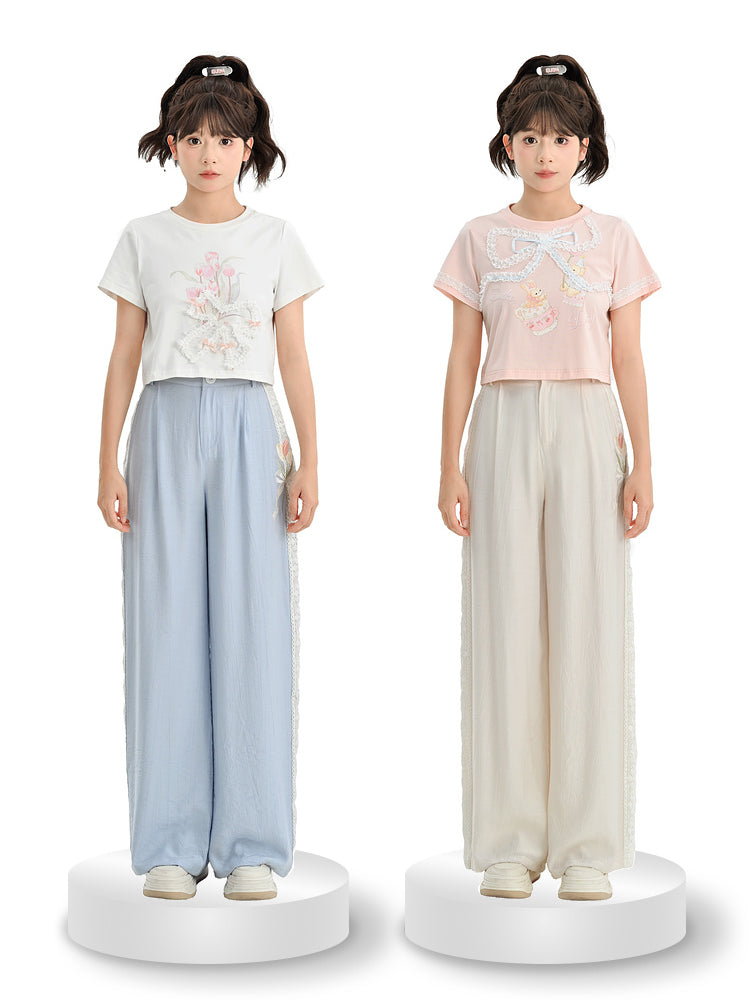 Tulip Breeze Pastel Wrinkled Wide Pants-ntbhshop