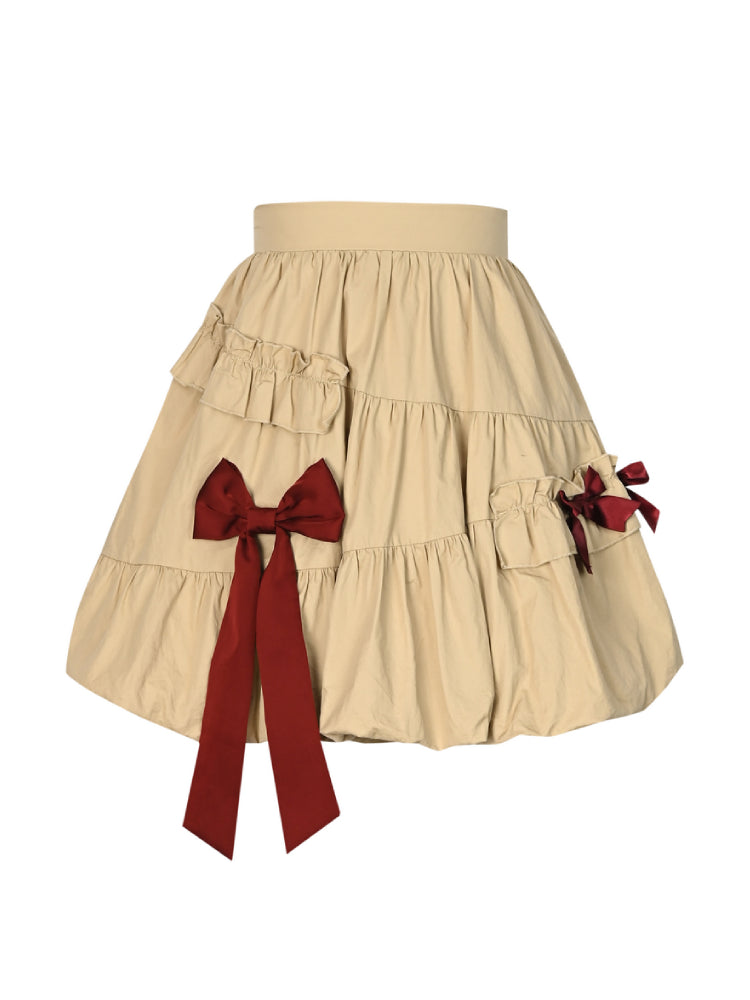 Ribbon Tale Bubble Skirt-ntbhshop