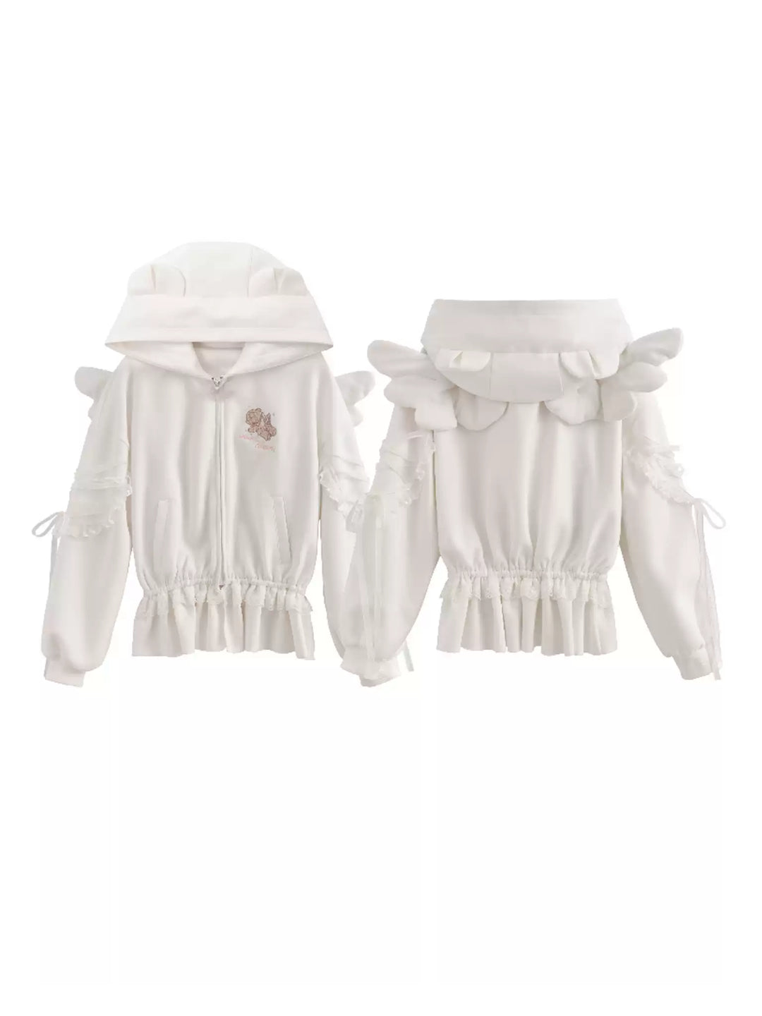 Milk Angel Bear Sweat Jacket & Skirt-Sets-ntbhshop