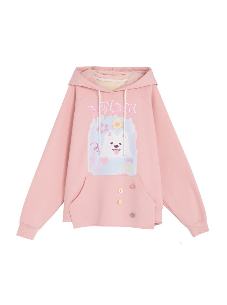 Dopamine Dream Solid Bliss Inner Fleece Pullover Hoodies-ntbhshop