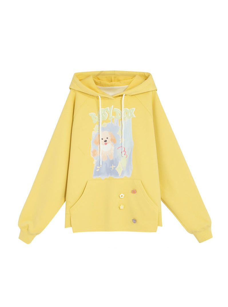 Dopamine Dream Solid Bliss Inner Fleece Pullover Hoodies-ntbhshop