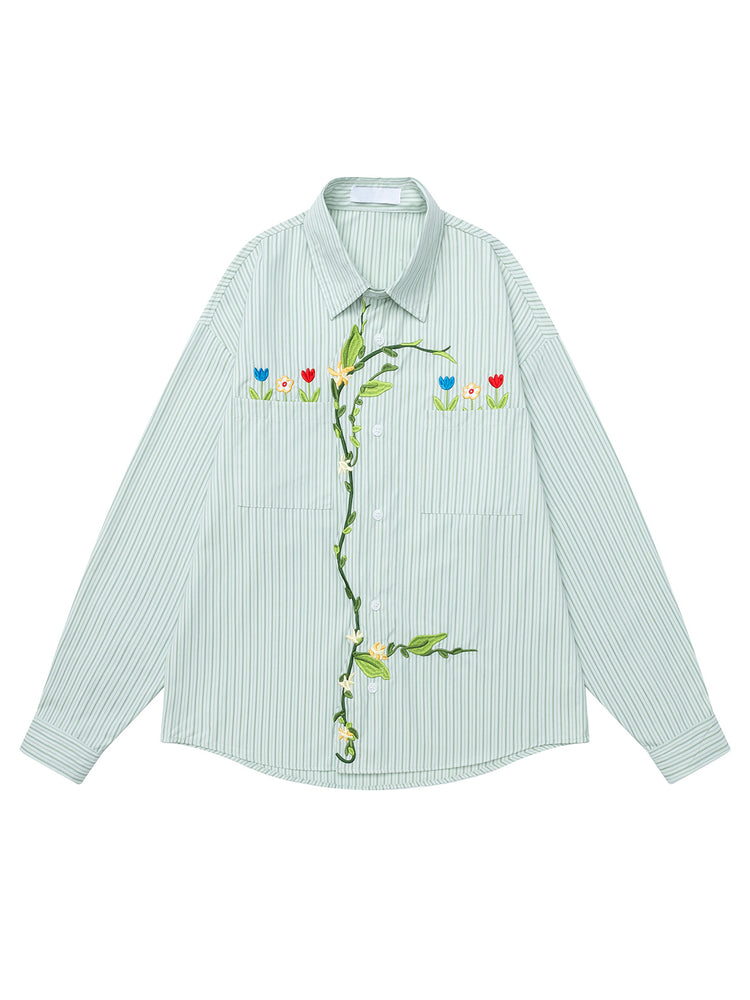 Garden Sprout Stripe Shirts-Tops-ntbhshop