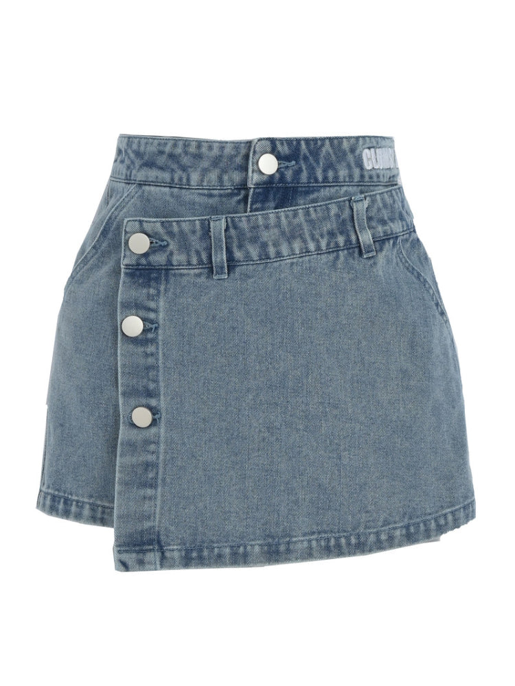 Berry Rush Denim Skorts-Bottoms-ntbhshop