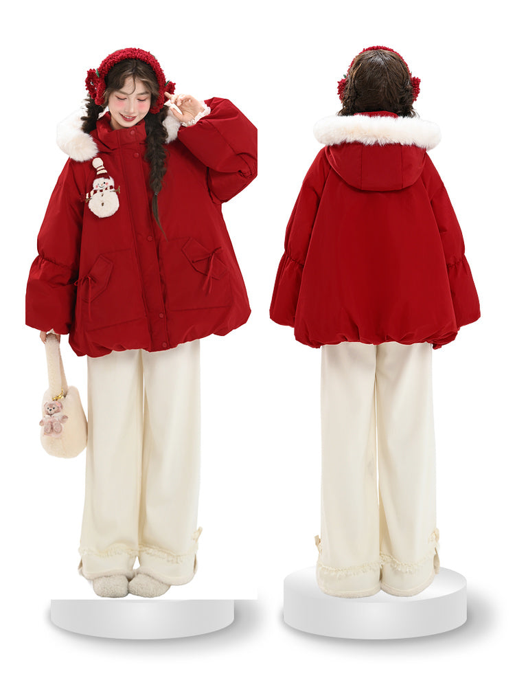 Snowman Holiday Cozy Puffer Jacket-ntbhshop