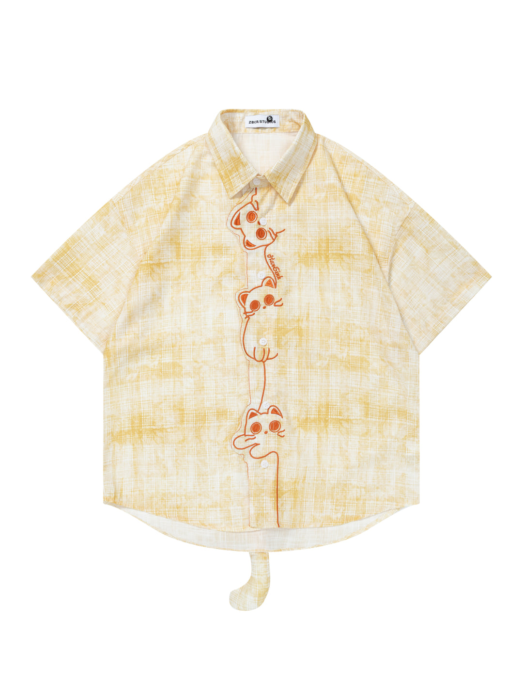 Kitty Giggle Plaid Shirts-Tops-ntbhshop