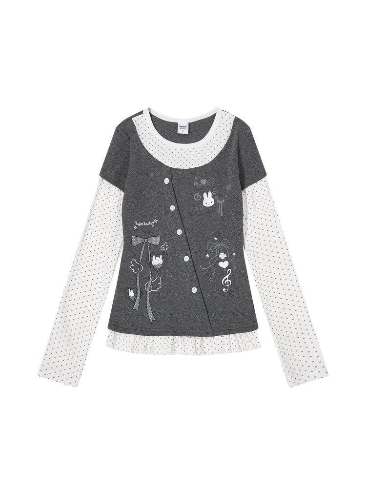 Bunny Melody Layered Tops-Tops-ntbhshop