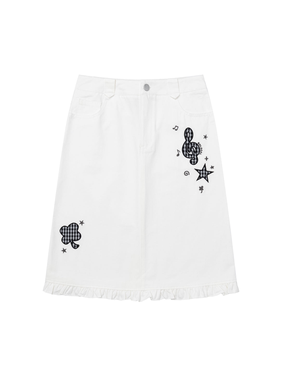 Whimsy Melody Cotton Midi Skirts-Bottoms-ntbhshop