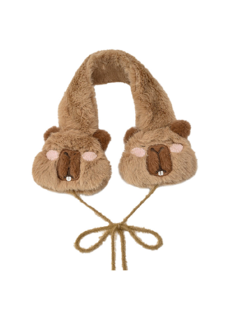 Capybara Cloud Hug Scarf, Earmuffs & Gloves-ntbhshop