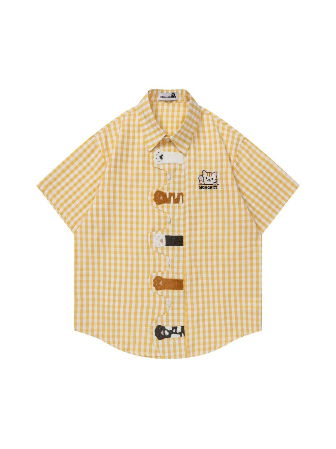 Kitty Pals Plaid Shirts-Tops-ntbhshop