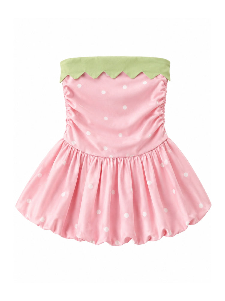 Strawberry Diary Bubble Top, Cardigan, & Skirt-Sets-ntbhshop
