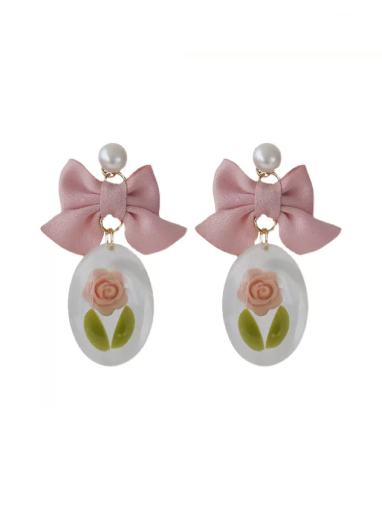 Timeless Tulip Bow Ear Studs & Clips-ntbhshop