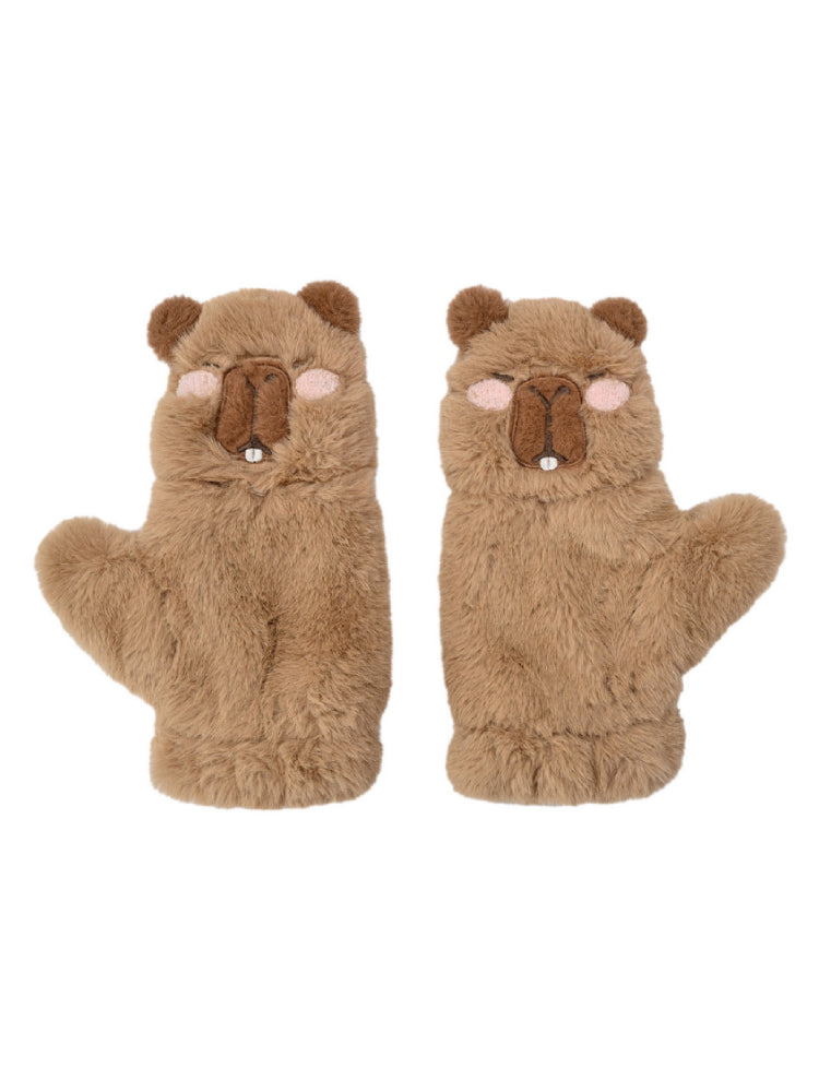 Capybara Cloud Hug Scarf, Earmuffs & Gloves-ntbhshop