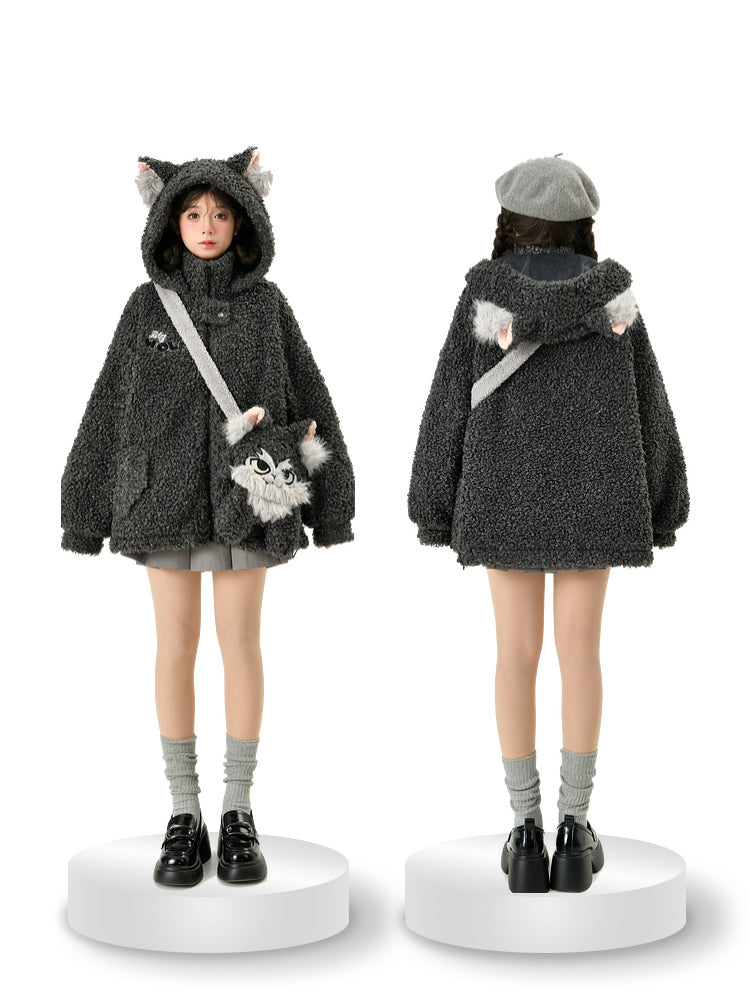 Twilight Wolf Cozy Fleece Jacket & Bag-ntbhshop