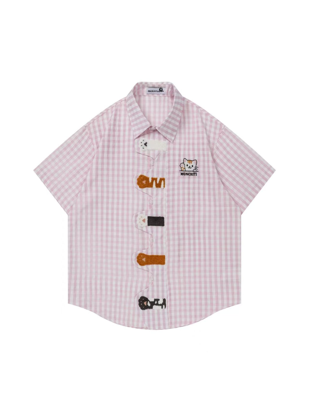 Kitty Pals Plaid Shirts-Tops-ntbhshop