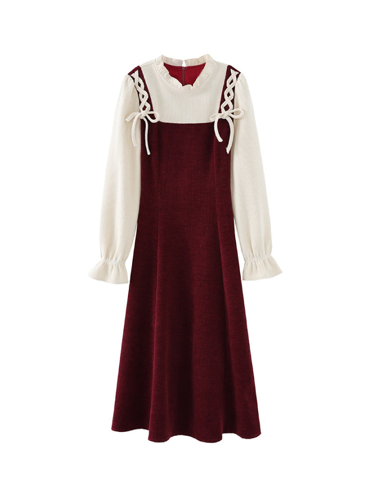 Moss Archive Knit Pinafore Dresses-Dresses-ntbhshop