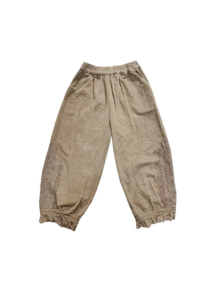 Oat Lace Mori Corduroy Bloomers-Bottoms-ntbhshop