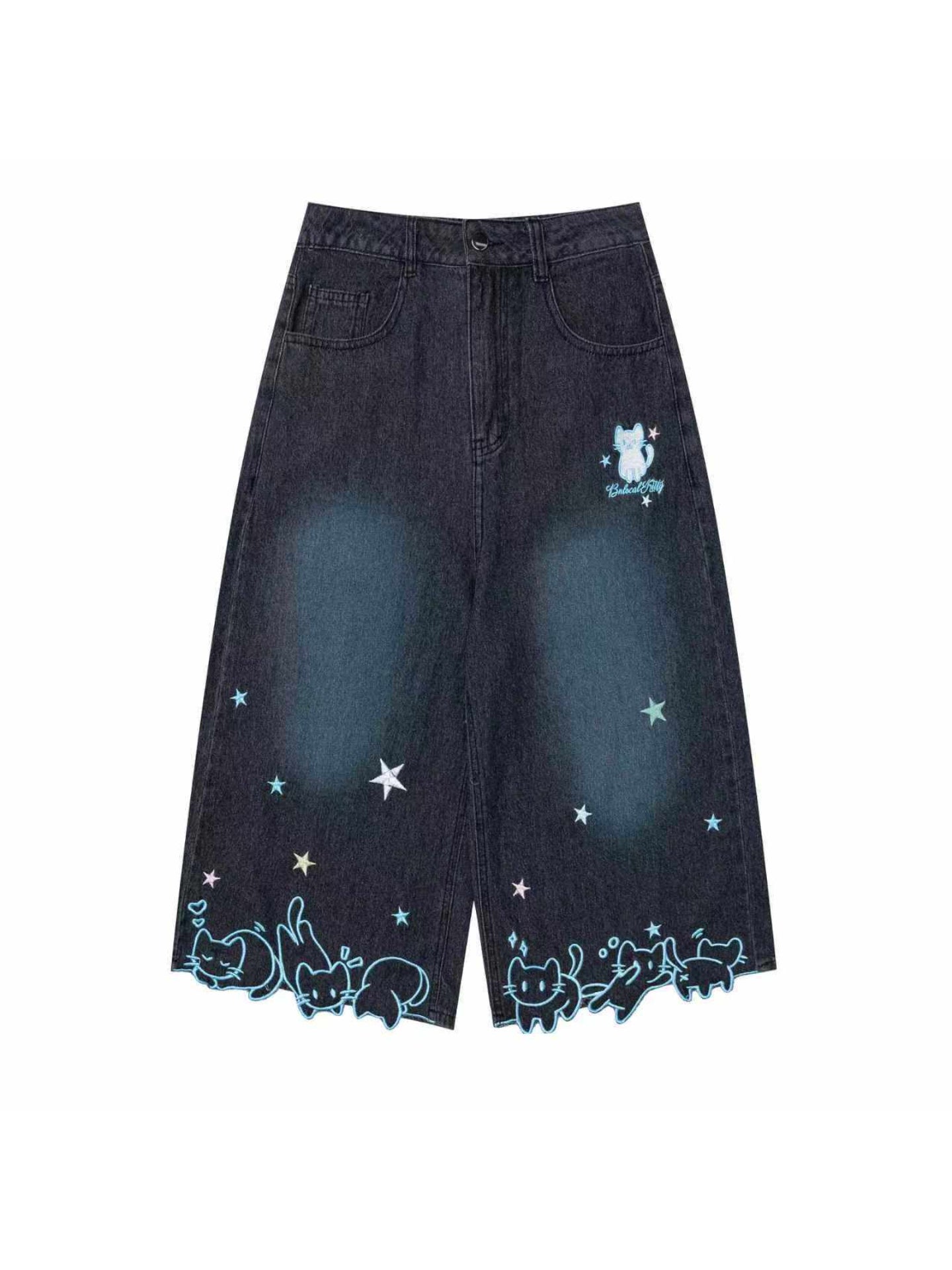 Starry Kitten Capri Jeans-Bottoms-ntbhshop