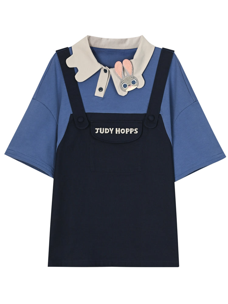 Zootopia Faux Two-Piece Polo Tees-ntbhshop