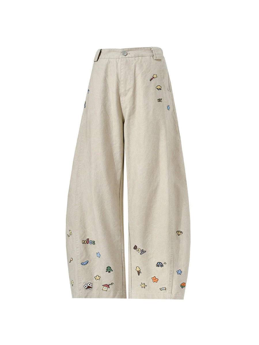 Cloud Sprinkle Wide Leg Jeans-Bottoms-ntbhshop