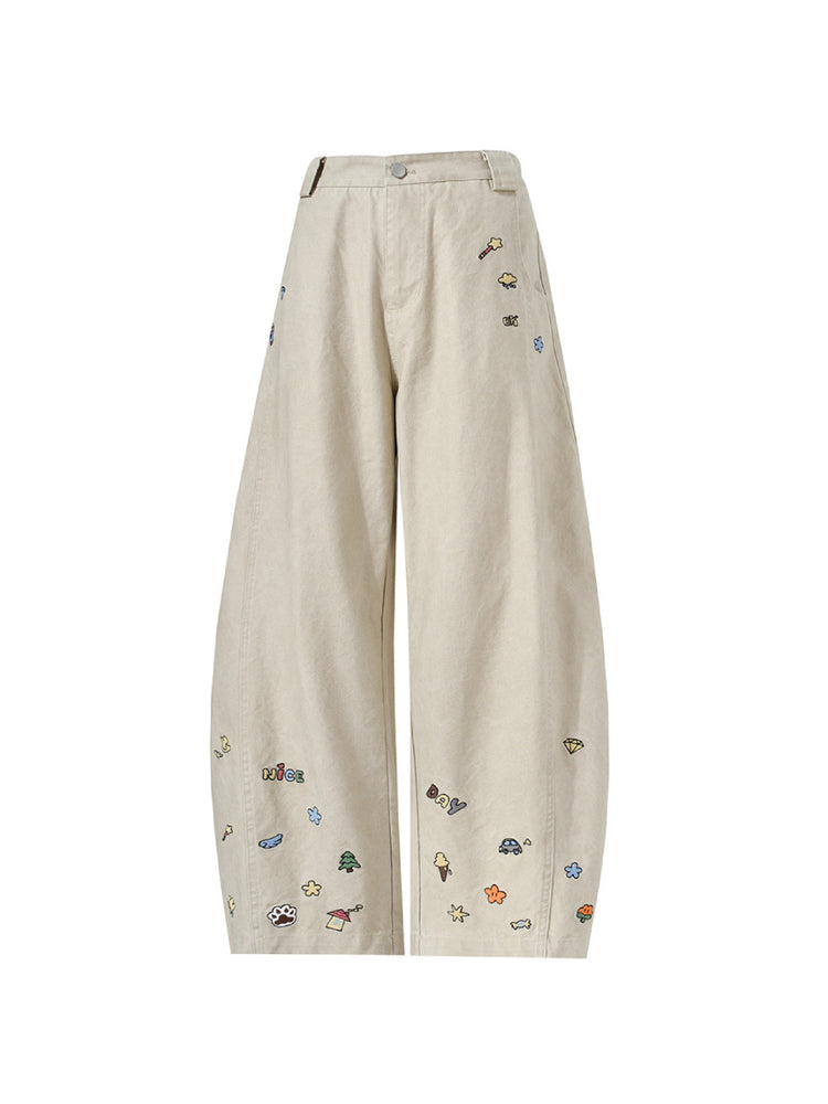 Cloud Sprinkle Wide Leg Jeans-Bottoms-ntbhshop