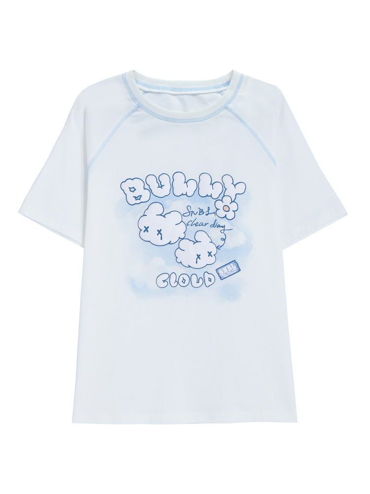Cloud Bunny Cotton Tee-Tops-ntbhshop