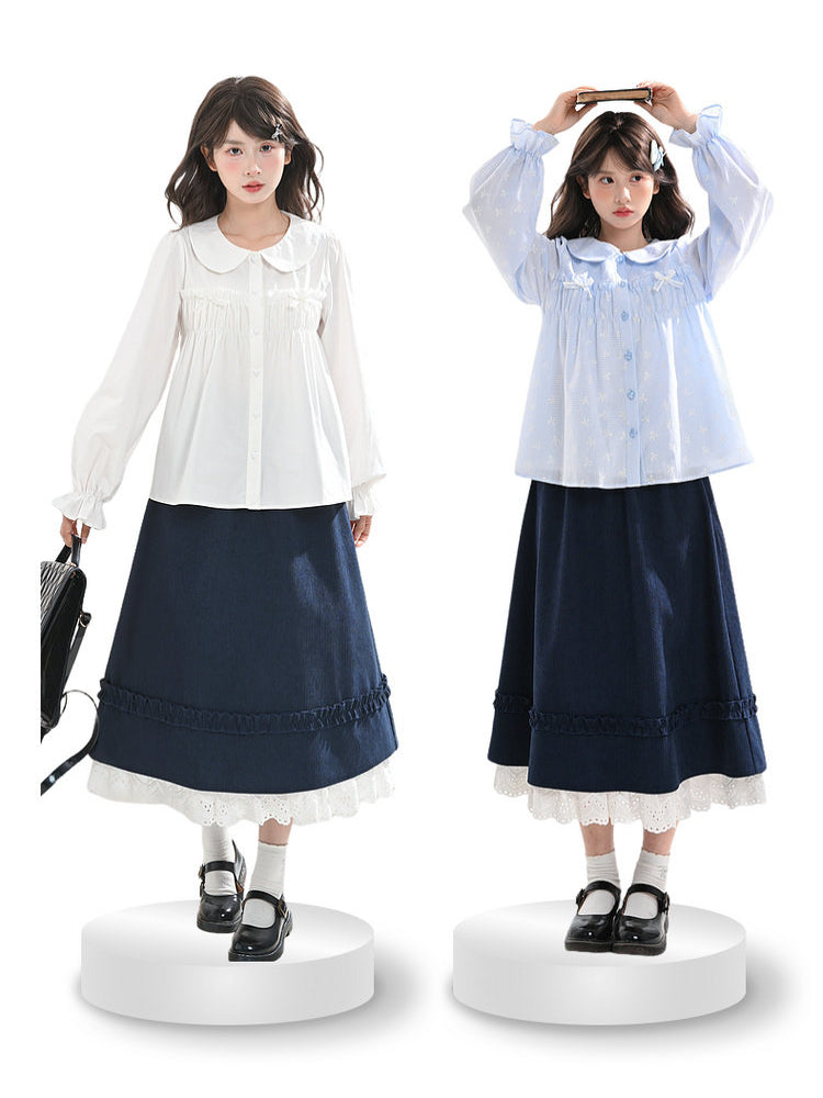 Pastel Smock Babydoll Blouses-Tops-ntbhshop