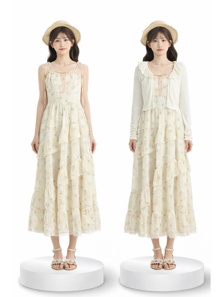 Blossom Dew Cardigan & Sundress-Sets-ntbhshop