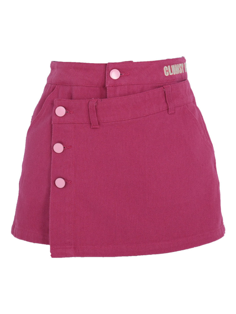 Berry Rush Denim Skorts-Bottoms-ntbhshop
