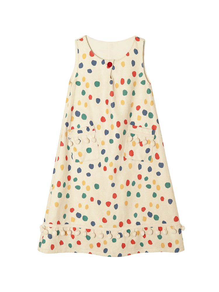 Sweet Circus Dots Pom Jumper Dress-Dresses-ntbhshop
