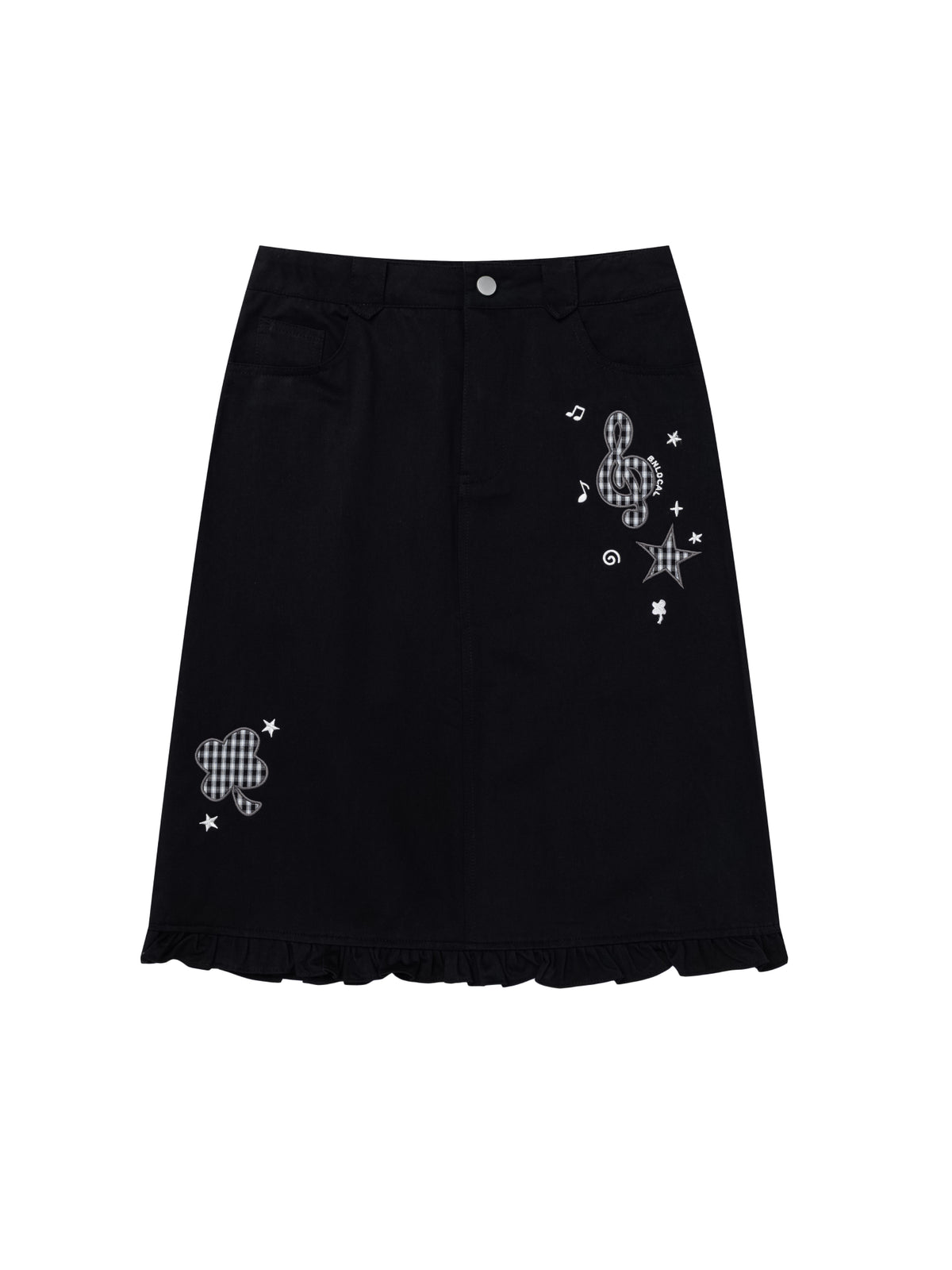 Whimsy Melody Cotton Midi Skirts-Bottoms-ntbhshop