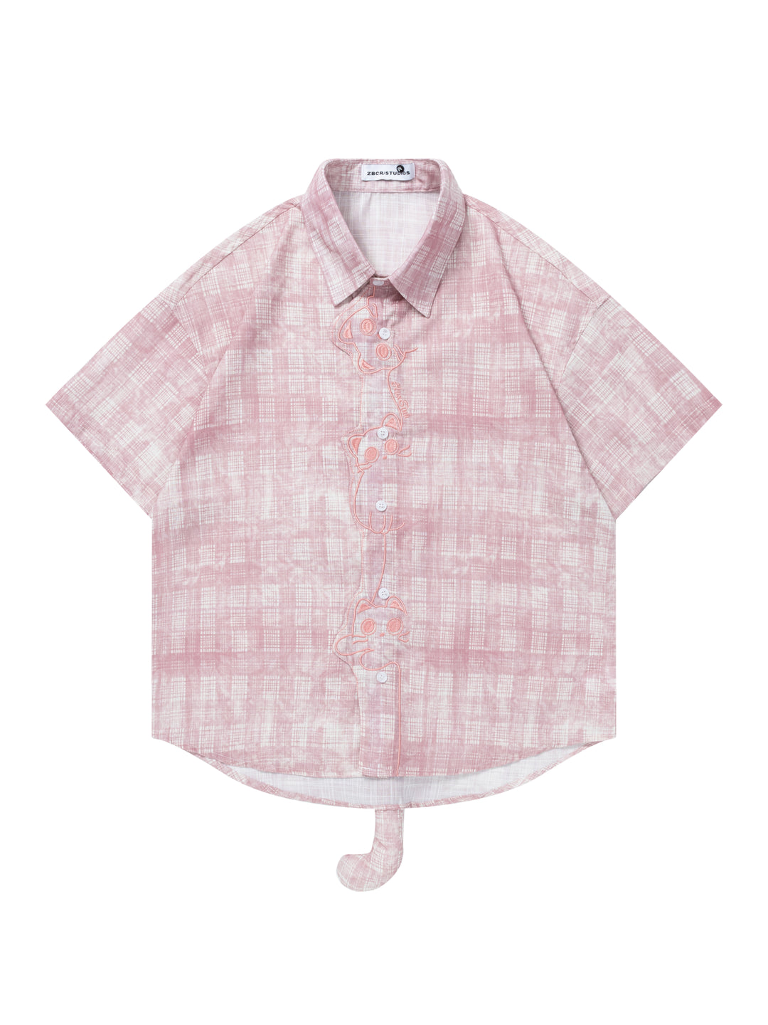 Kitty Giggle Plaid Shirts-Tops-ntbhshop