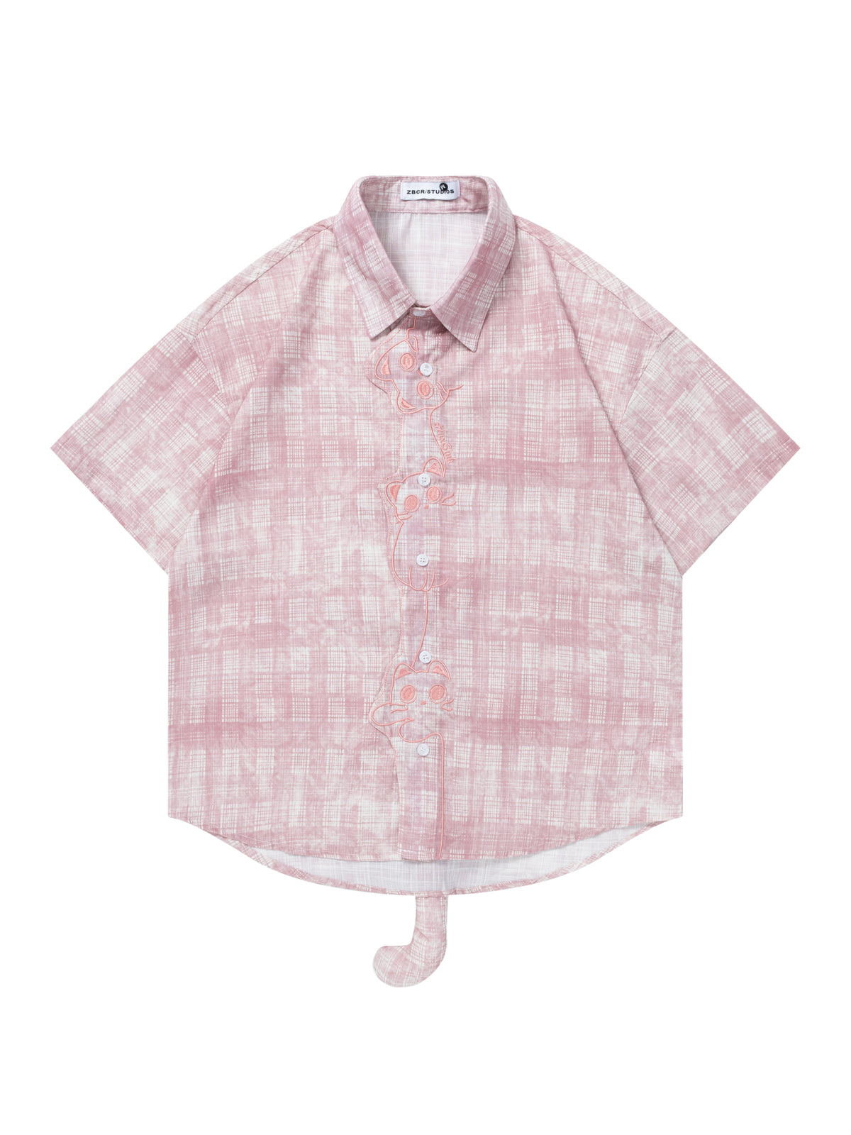 Kitty Giggle Plaid Shirts-Tops-ntbhshop