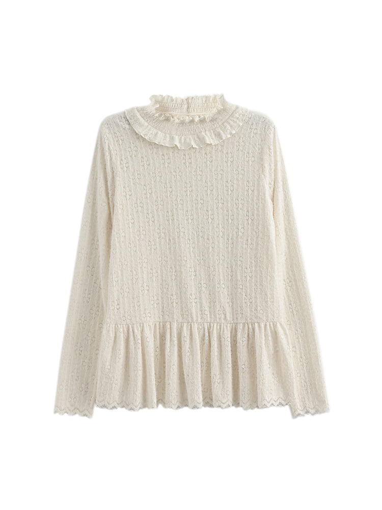 Moonfluff Lace Hem Turtleneck-ntbhshop