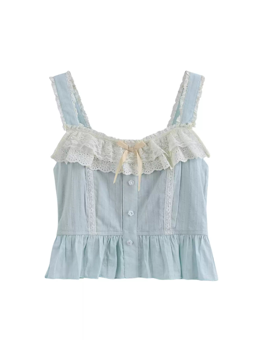 Palm Path Lace Top & Skirt-Sets-ntbhshop