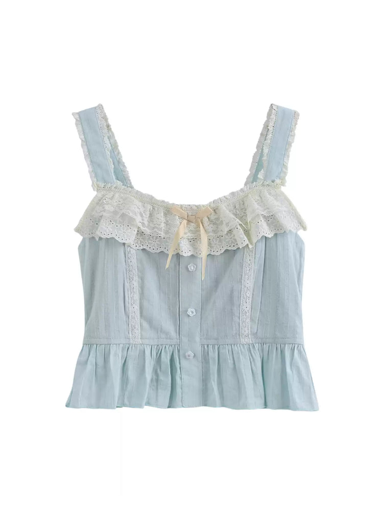 Palm Path Lace Top & Skirt-Sets-ntbhshop