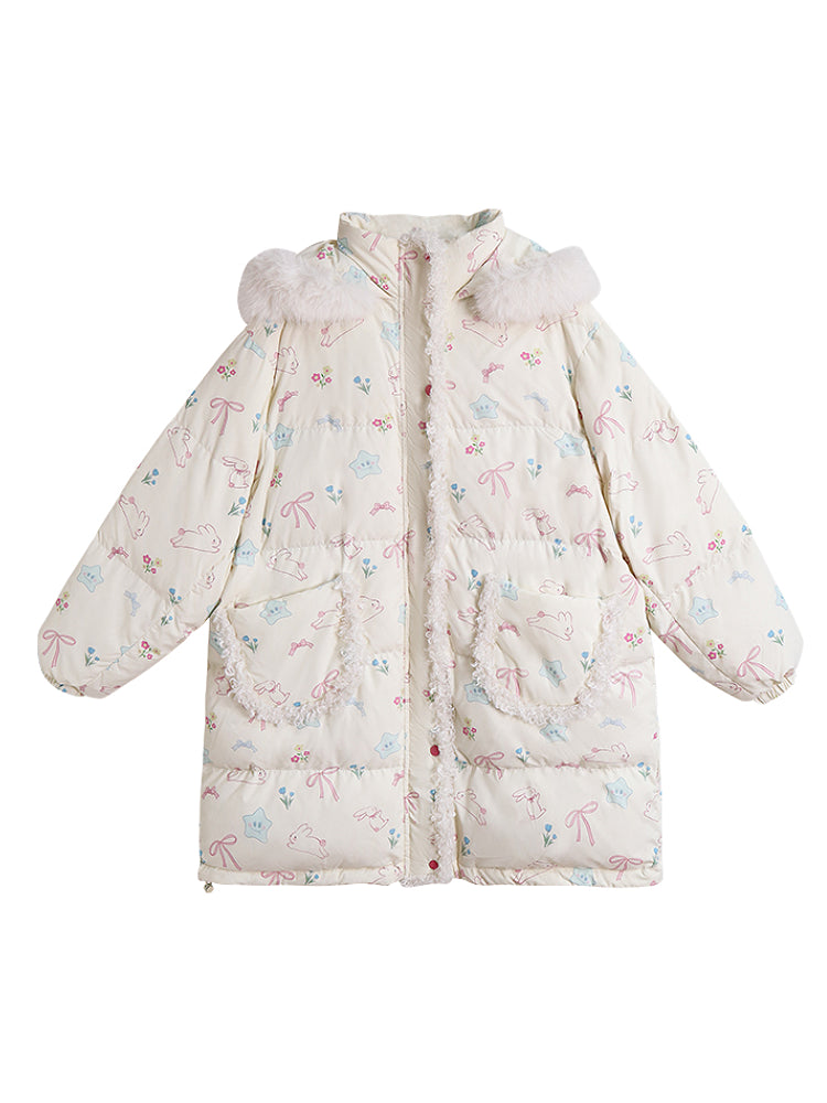 Bunny Meadow Dream Puffer Coat-ntbhshop