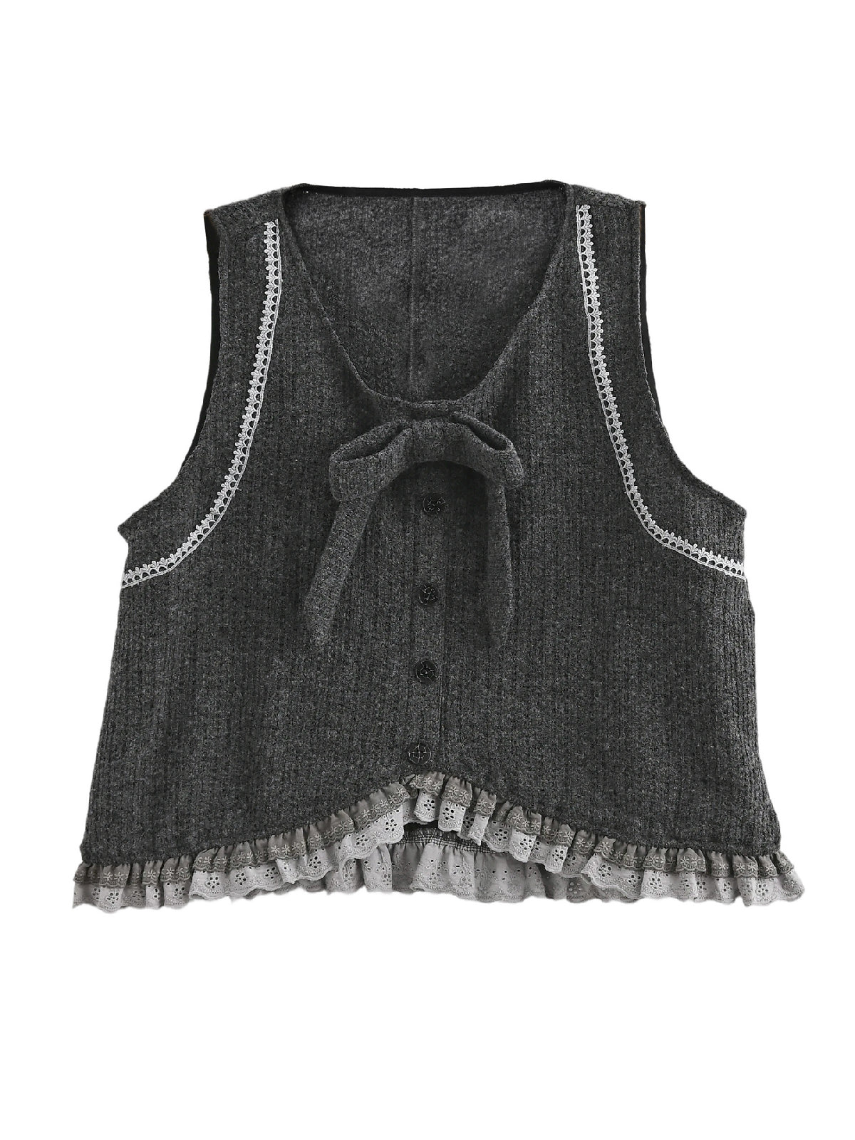 Moon Academy Knit Bow Vest-ntbhshop