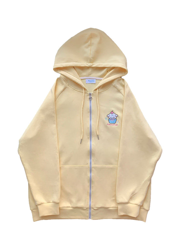 Buttercream Pup Oversize Hooded Jacket-ntbhshop