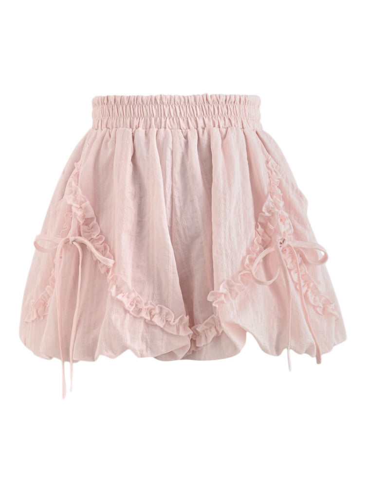 Tulip Bubble Petaline Blouse & Shorts-Sets-ntbhshop