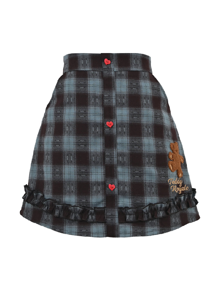 Teddy Royale Plaid Skirt-ntbhshop