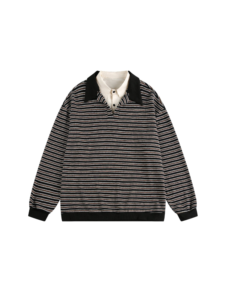 Quiet Term Stripe Sweaters-Tops-ntbhshop