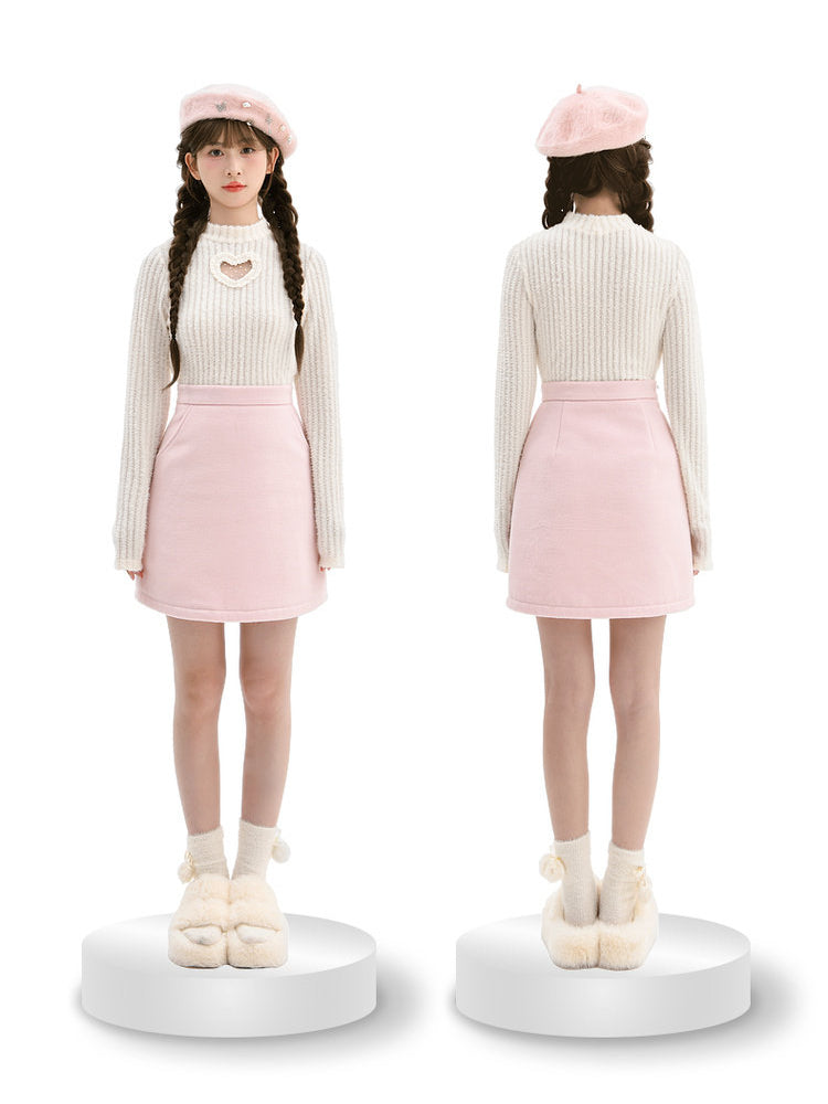 Heart Cut Out Base Turtleneck-Tops-ntbhshop