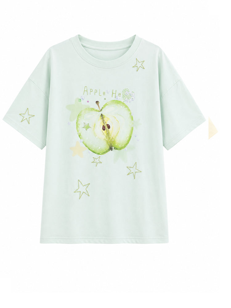 Green Apple Daydream Tees-Tops-ntbhshop