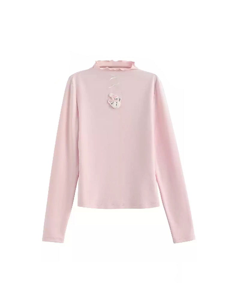 Snowman Cloud Turtleneck Base Top-ntbhshop