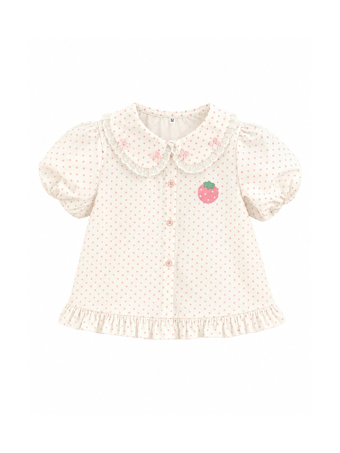 Strawberry Diary Doll Collar Blouses-Tops-ntbhshop