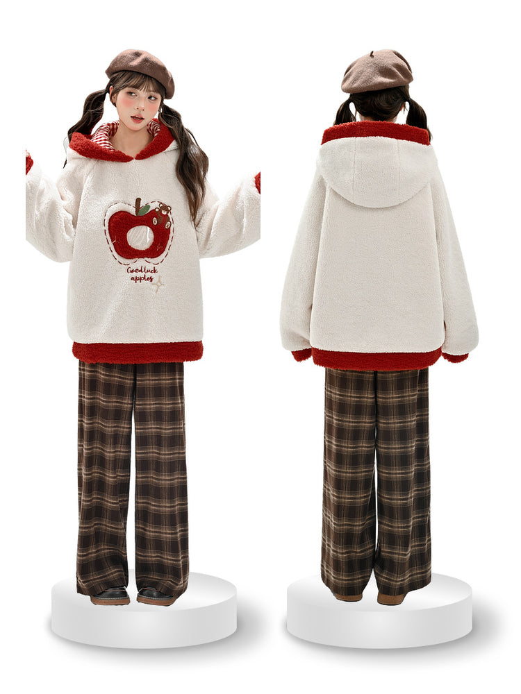 Good Luck Apple Patch Fleece Hoodie-ntbhshop
