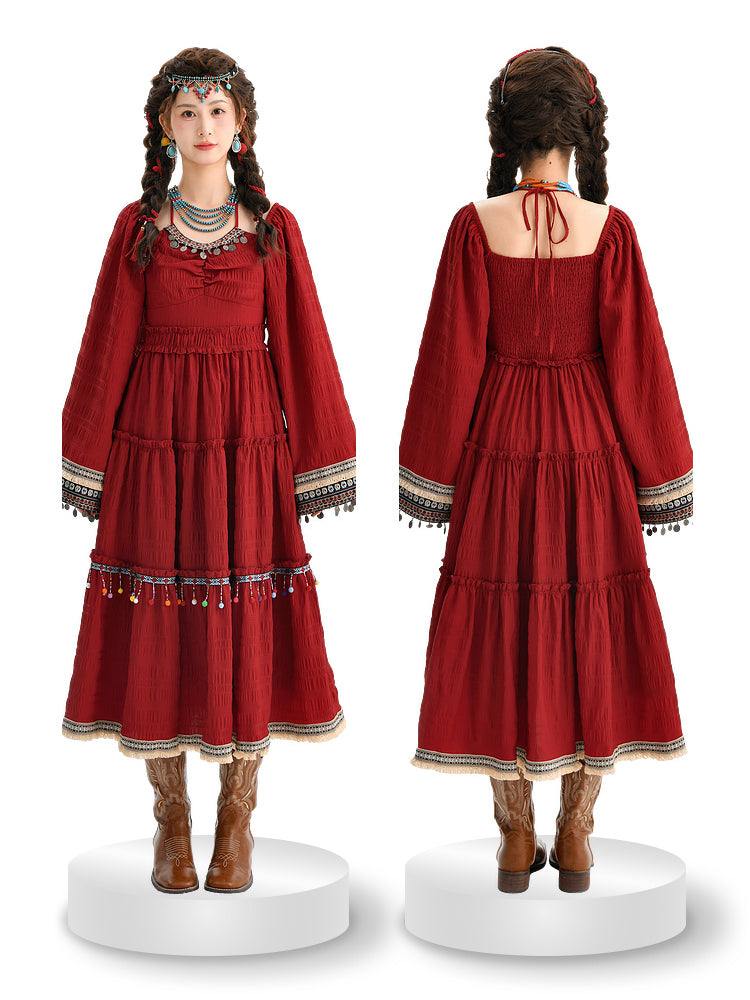 Desert Bloom Tassel Dress-ntbhshop