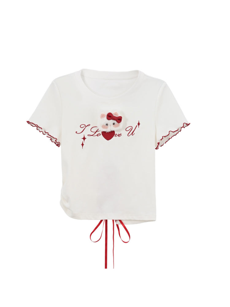Cherry Kitty Crop Tops-Tops-ntbhshop