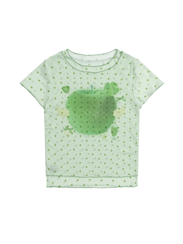 Apple Pop Mesh Tops-Tops-ntbhshop