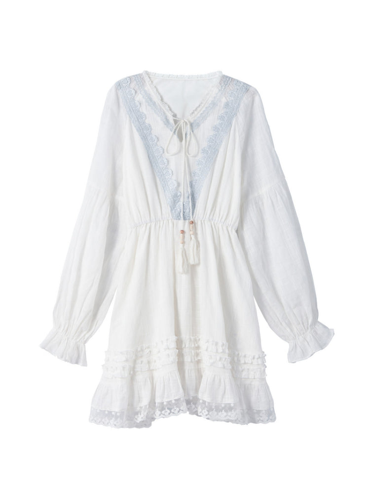 Willow Meadow Denim Vest & Cotton Dresses-Sets-ntbhshop